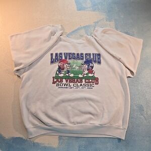 VTG Tultex Las Vegas Club Bowl Classic 2000 Football Graphic Sweatshirt Mens 2XL